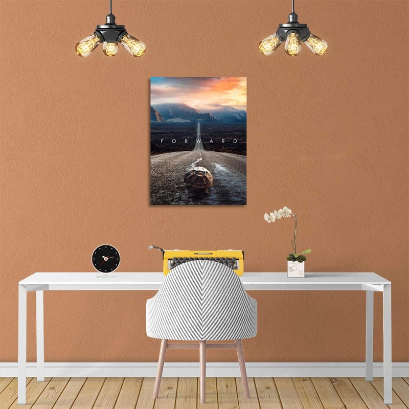 Yetaryy Inspirational Entrepreneur Quotes Wall Art Motivational Painting Prints on Canvas Modern Inspiring Picture Posters Prints Road to Forward Artwork Home Office Framed Decor - 18" Wx24 H - Image 4